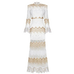 Zhivago Signature Chrysler Studded & Embroidered Gown