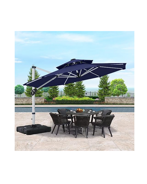 ABCCANOPY 10 FT Cantilever Double Top Round Patio Umbrella Outdoor