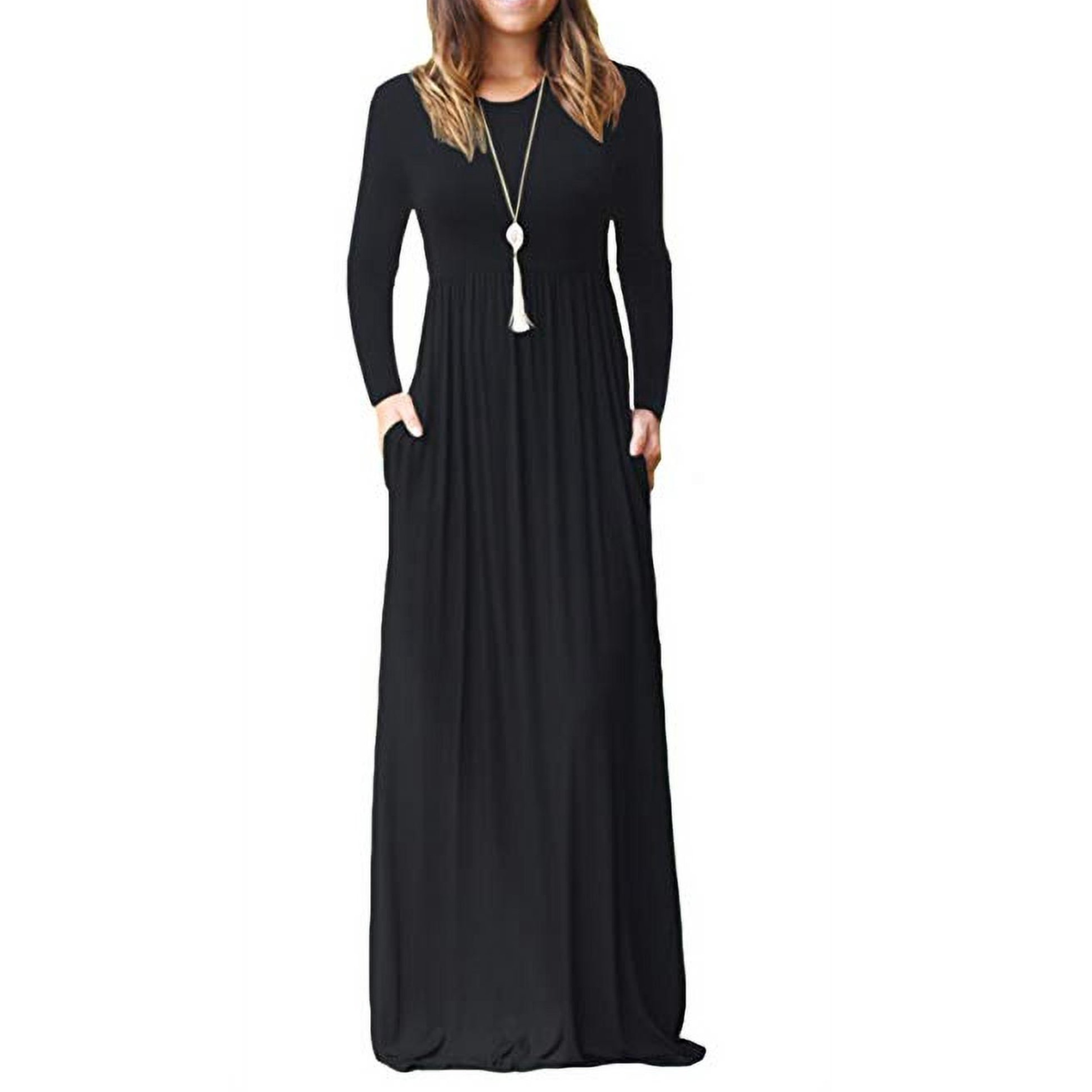 Walmart Long Sleeve Maxi Dress (9 COLORS)
