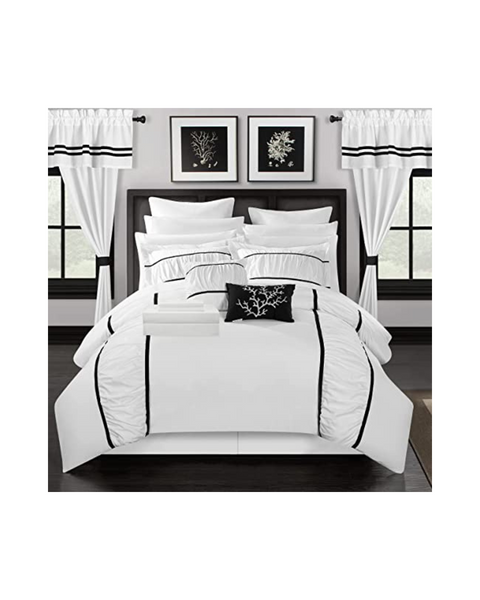 Chic Home Mayan 24 Piece Bed in A Bag Comforter Set, Queen