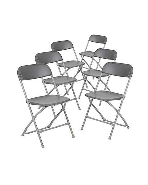 Flash Furniture Pack of 6 Hercules Plastic Folding Chairs