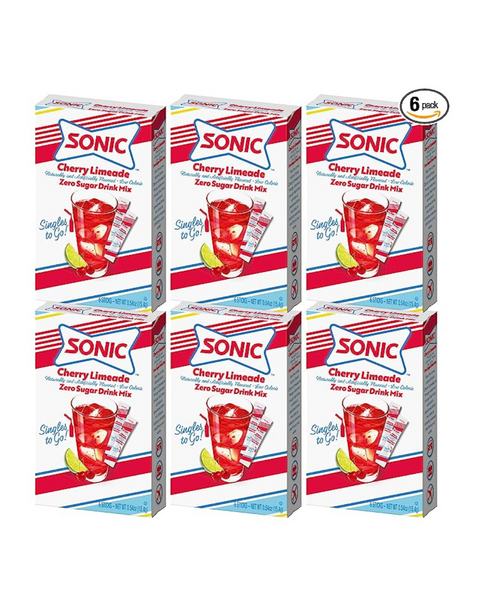 Sonic Singles to Go Powdered Drink Mix, Cherry Limeade (6 Boxes)