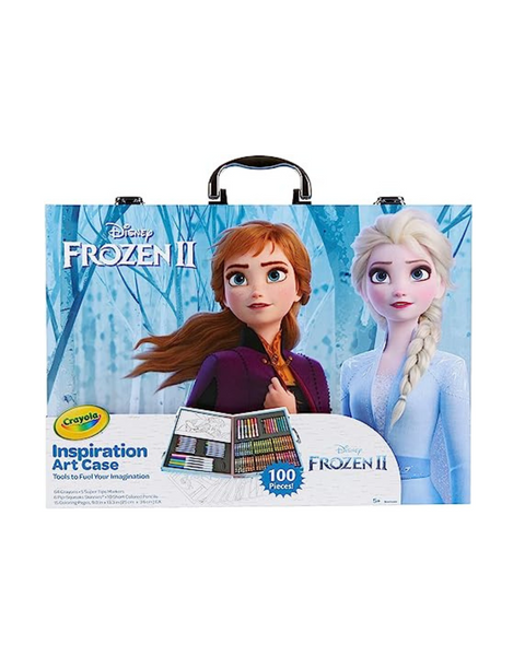 Crayola Frozen 2 Inspiration Art Case, 100 suministros de arte y colorear, regalo para niños