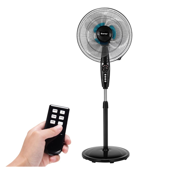 16" cuchillas duales de la fan oscilante ajustable del pedestal con teledirigido