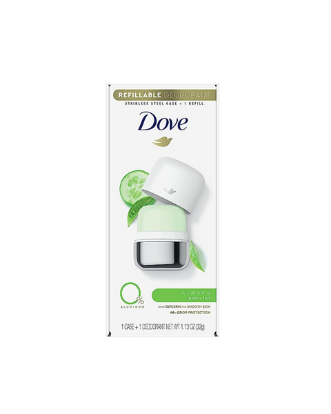 Dove Refillable Deodorant Starter Kit For Women, Cucumber & Green Tea