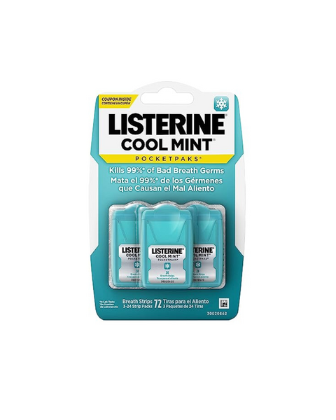 2 Packs of 3-Ct Listerine Pocketpaks Breath Strips