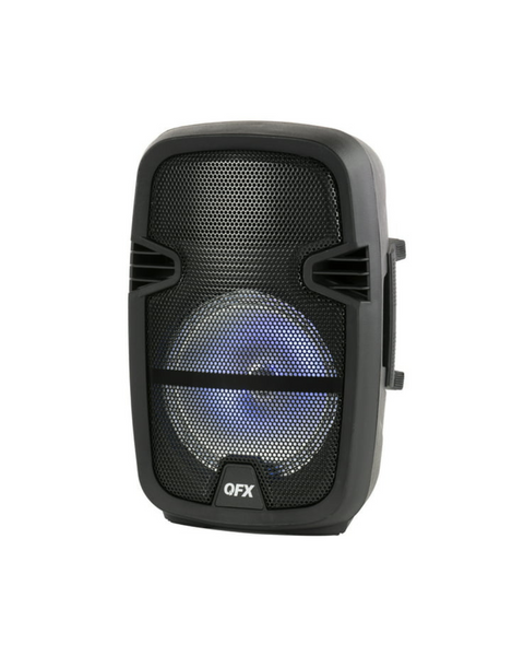 QFX 8-inch, Portable Party Bluetooth Loudspeaker with Microphone & Remote