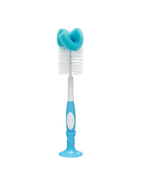 Dr. Brown’s Reusable Sponge Baby Bottle Cleaning Brush with Suction Cup Stand