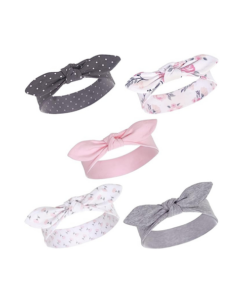 Hudson Baby Cotton and Synthetic Headbands (5-Pack)