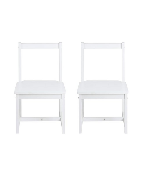 Amazon Basics Juego de sillas de actividades para niños de madera maciza (paquete de 2)