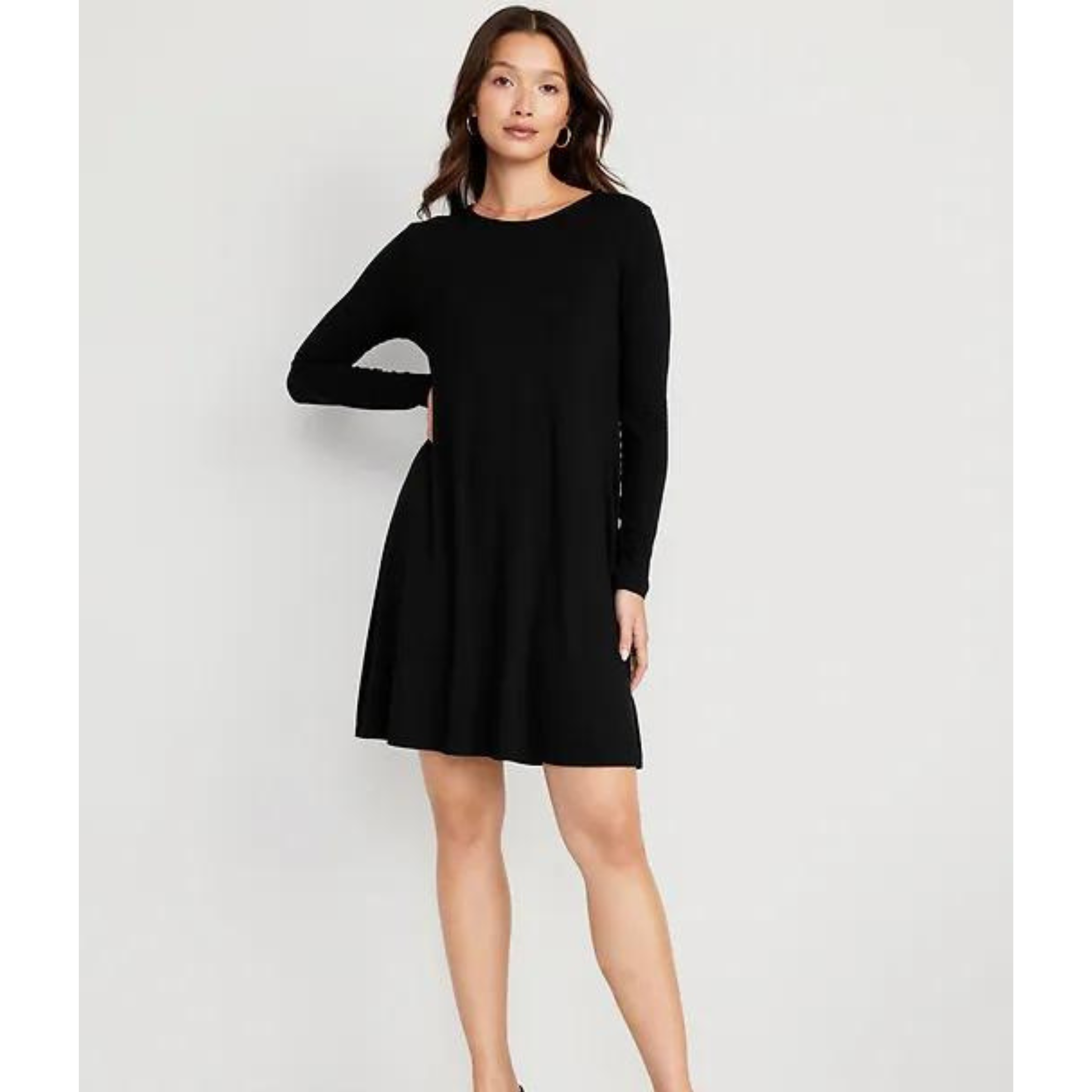 Old Navy Long-Sleeve Jersey-Knit Swing Dress