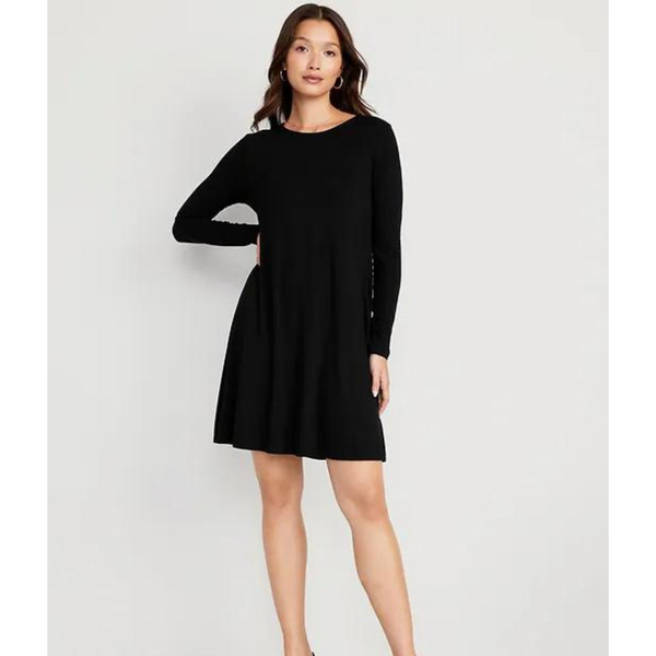 Old Navy Long-Sleeve Jersey-Knit Swing Dress