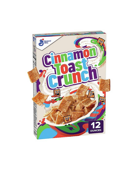 Caja de cereal crujiente tostado con canela