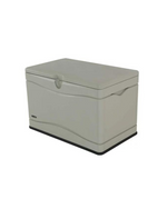 Caja de plástico para terraza Lifetime de alta resistencia de 80 galones y caja de almacenamiento para exteriores Lifetime de 130 galones