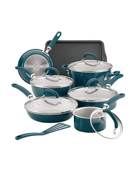 Rachael Ray Create Delicious Nonstick Cookware Pots and Pans Set, 13 Piece