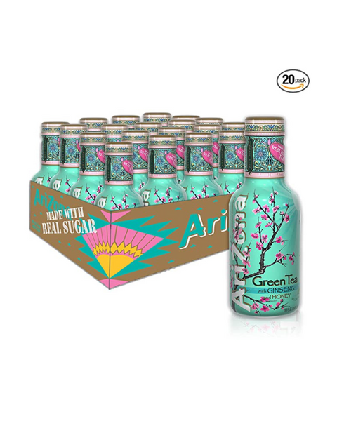 Pack of 20 AriZona Green Tea 16.9 Fl Oz Bottles