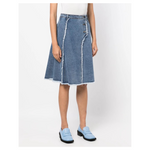 Tout A Coup Distressed Denim Skirt