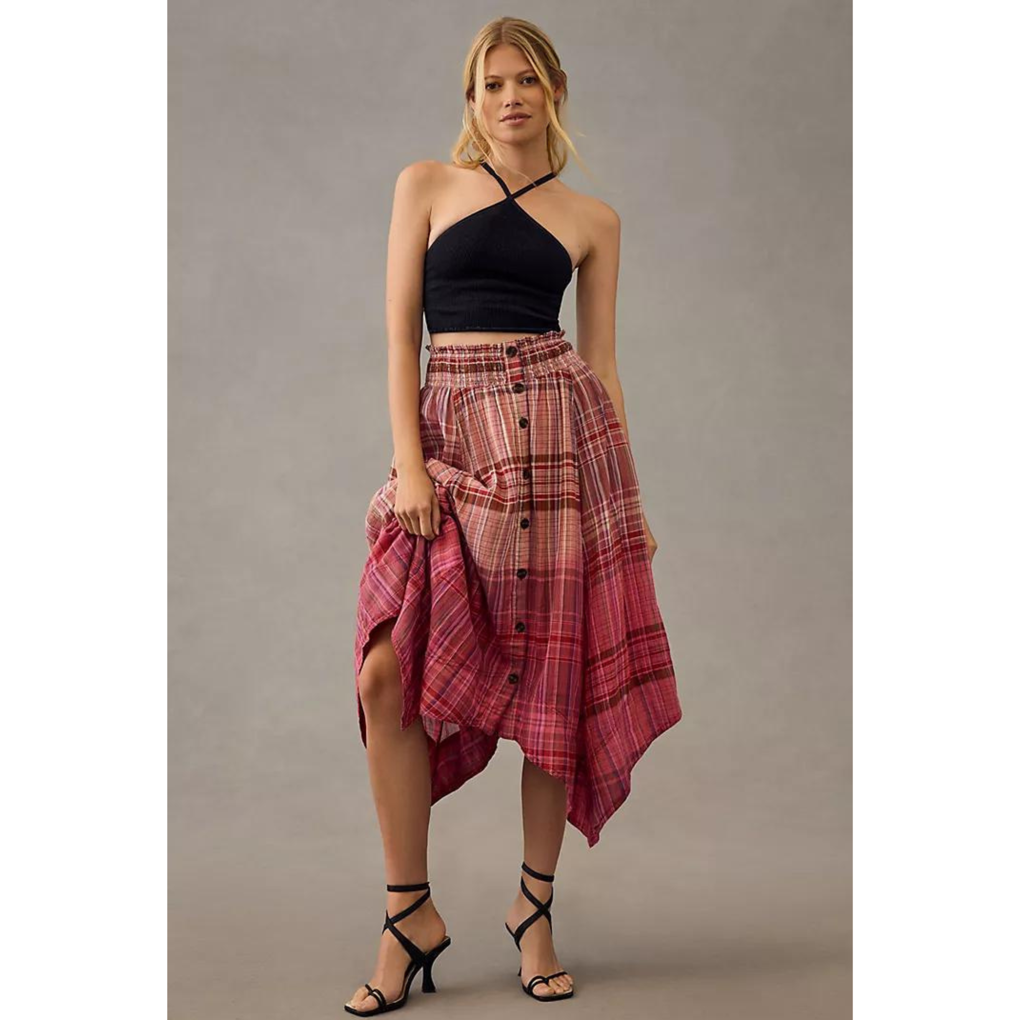Anthropologie Pilcro Dip-Dye Handkerchief Skirt