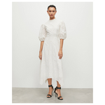 AllSaints Camila Puff Sleeve Broderie Maxi Dress