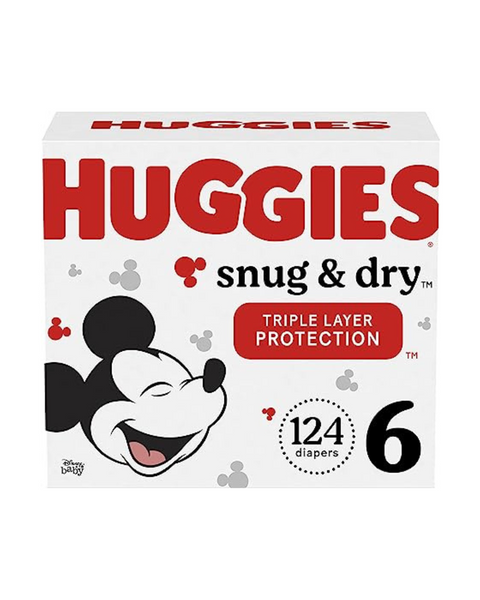 Huggies Snug & Dry Baby Diapers (Size 6, 124 Ct)