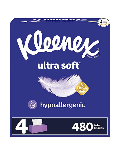 12 Boxes Of Kleenex Ultra Soft Facial Tissues, 1,440 Total Tissues