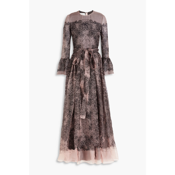 Valentino Garavani Gathered printed silk-organza gown