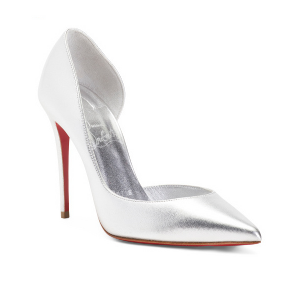 Christian Louboutin Iriza 100 Bombas de cuero metalizado
