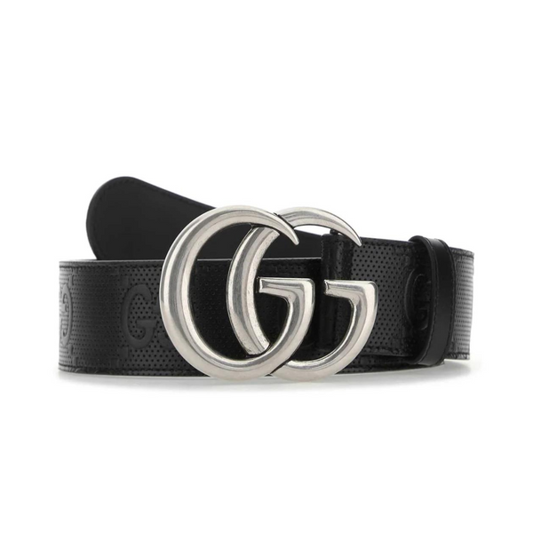 Gucci Cinturón con relieve GG Marmont de hombre
