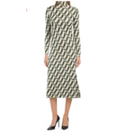 St. John Geometric Jacquard Knit Dress