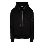 Sudadera con capucha y cremallera con logo bordado de Moncler