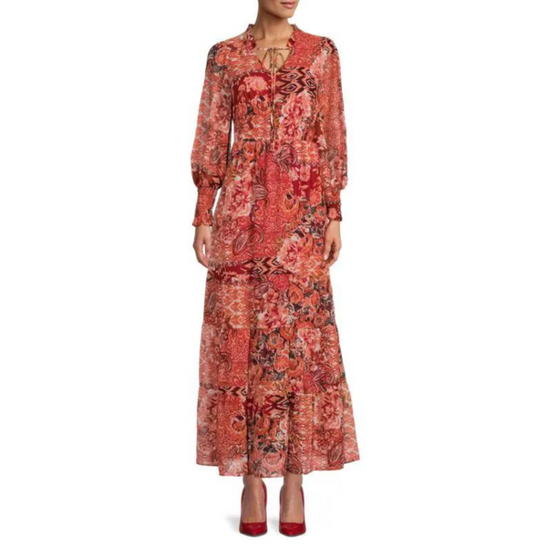 Julia Jordan Floral Smocked Maxi Dress