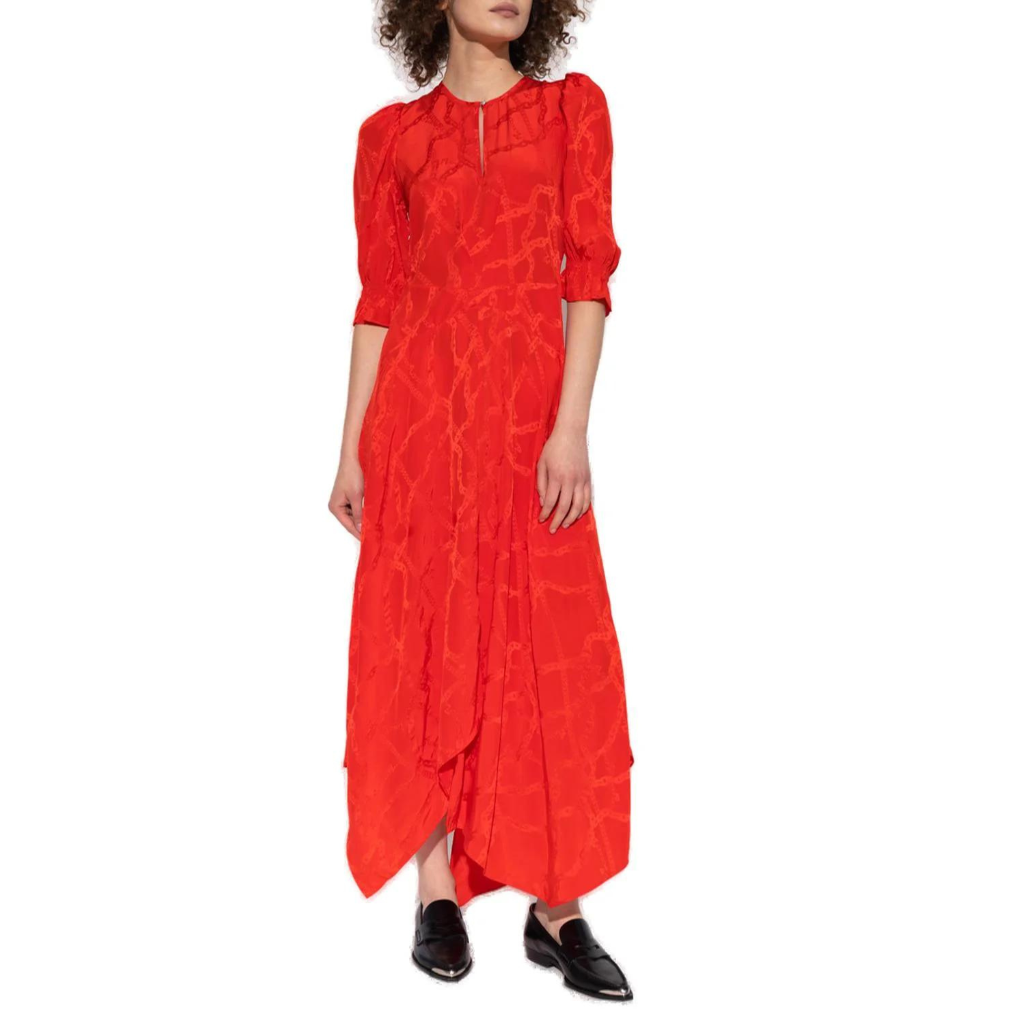 Zadig & Voltaire Asymmetric Ruffled Crewneck Dress