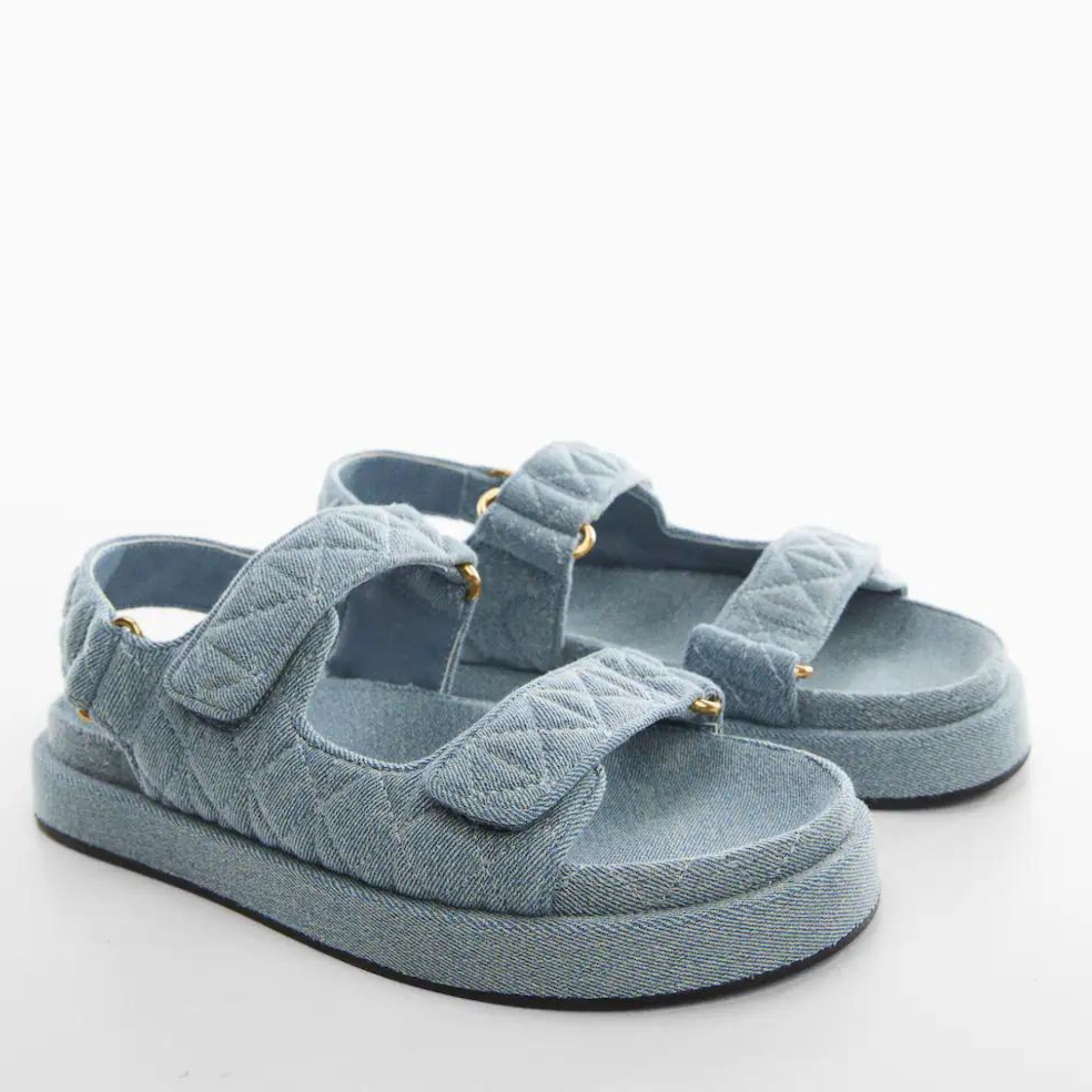 Mango Padded Denim Sandal