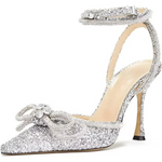 Stilettos con tira trasera y lazo de diamantes de imitación SHY de Walmart (4 COLORES)