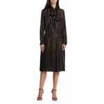 NILI LOTAN Paula Metallic Midi Dress