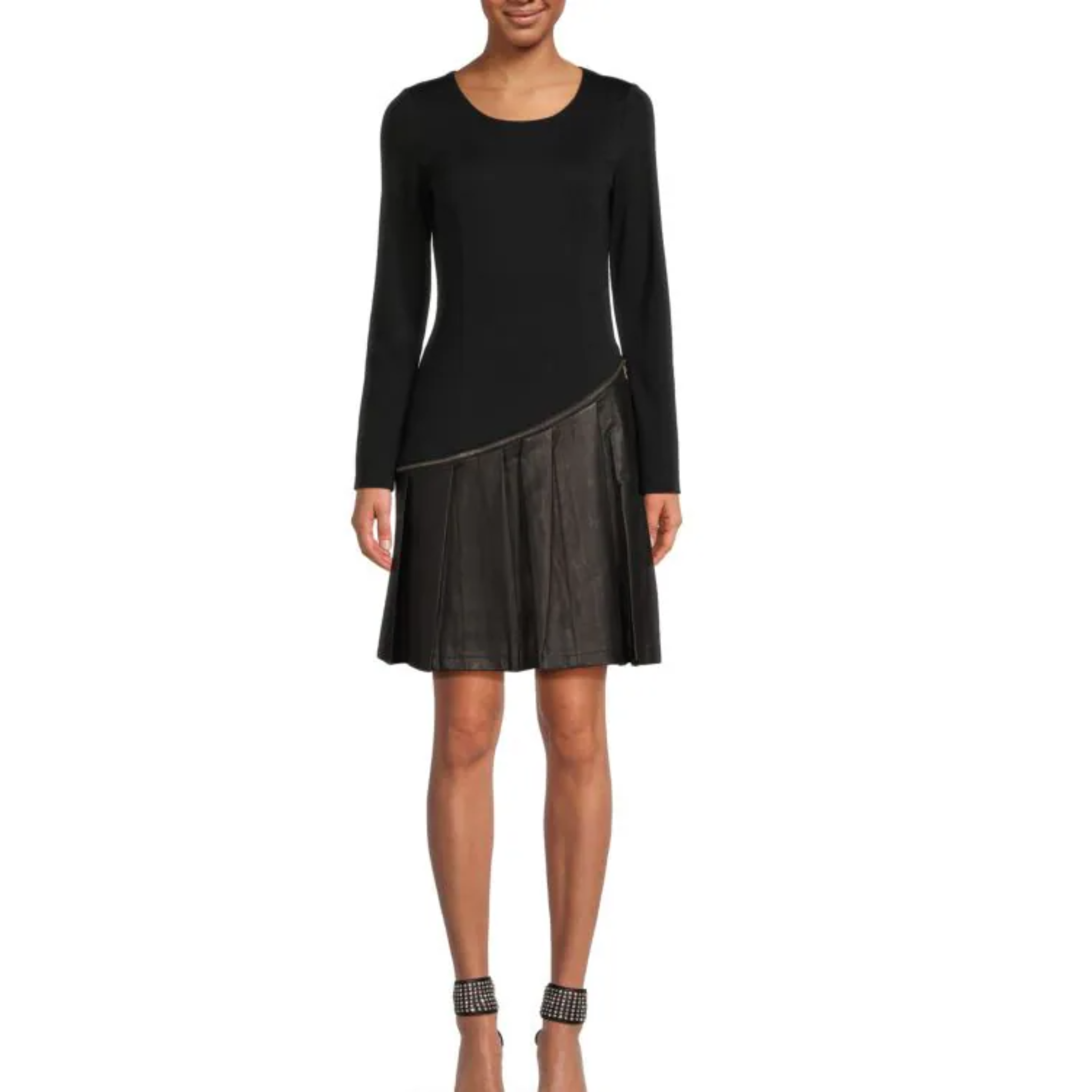 PATRIZIA LUCA Pleated Twofer Dress