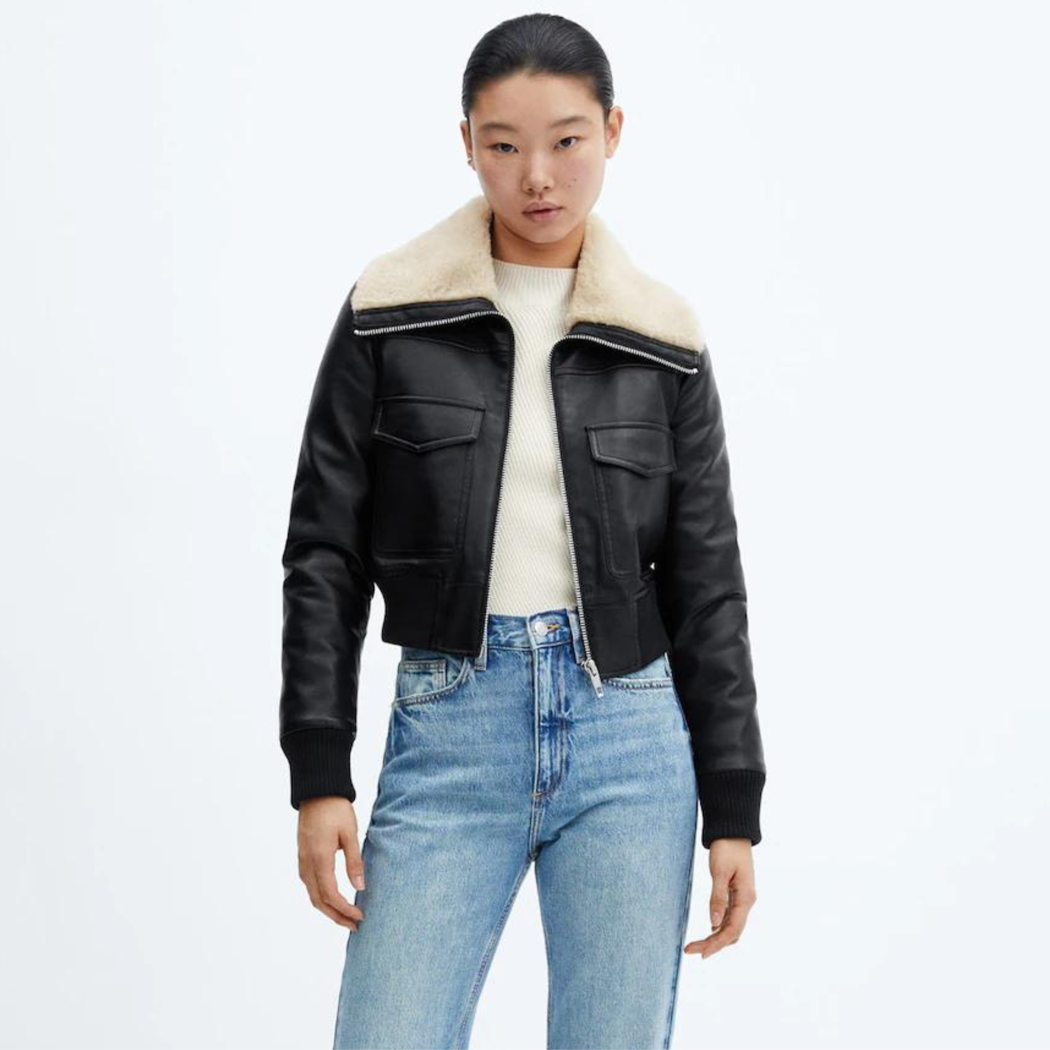 Mango Double-faced bomber jacket