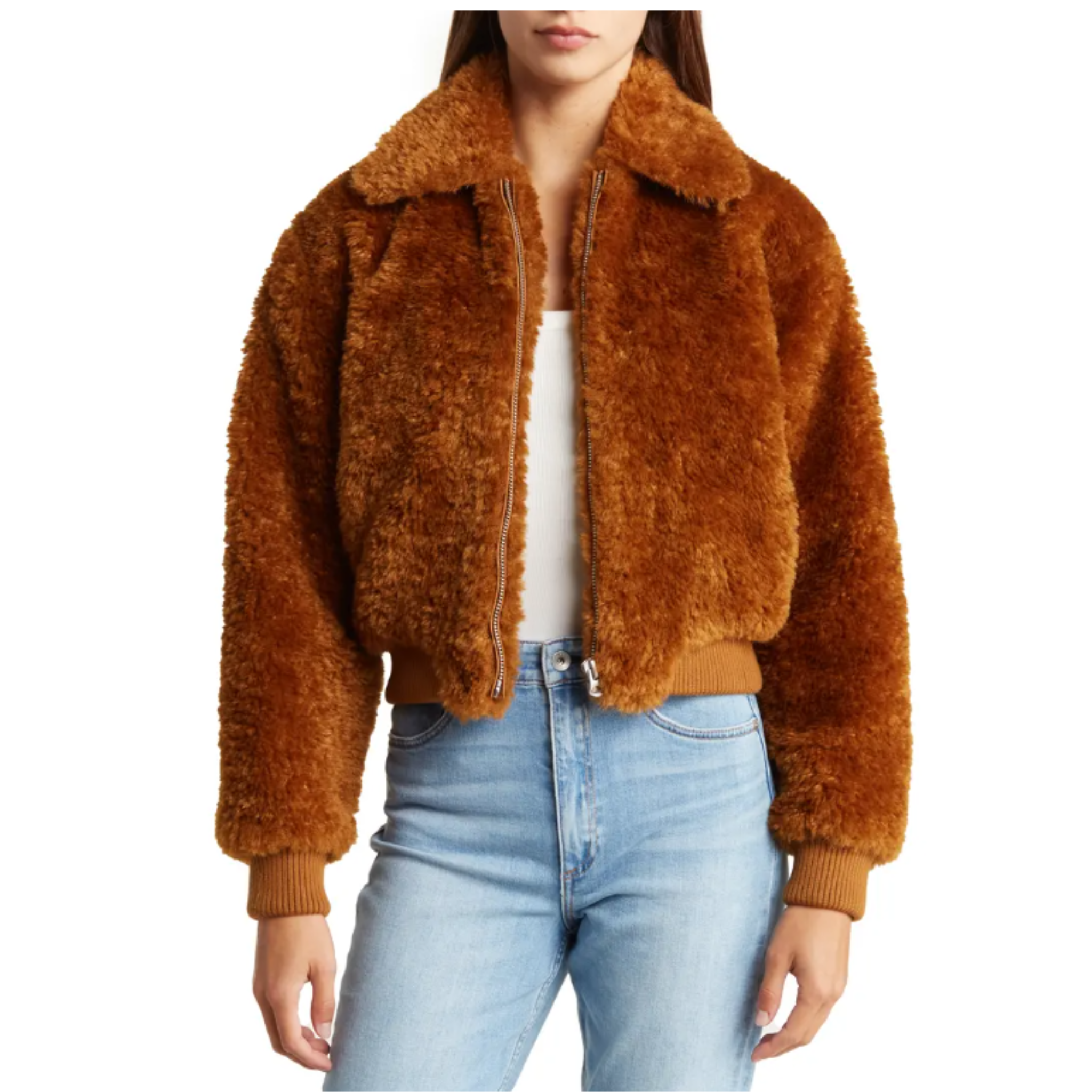 Rag & Bone Nikki Crop Faux Fur Jacket
