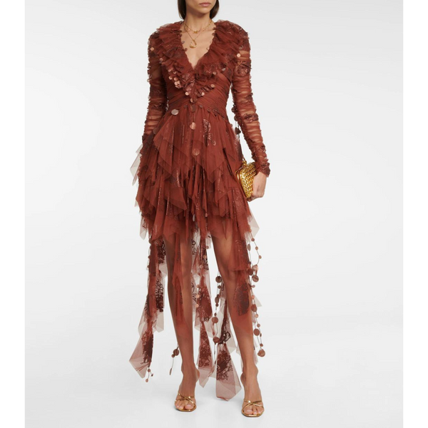 Vestido de organza caleidoscopio ZIMMERMANN