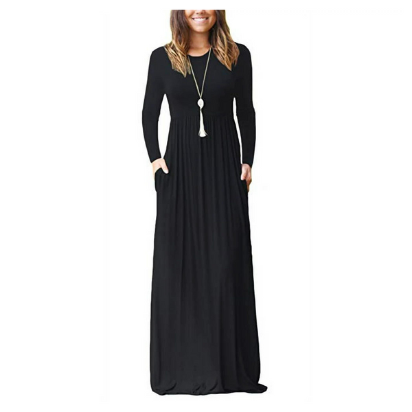 Walmart Long Sleeve Maxi Dress (9 COLORS)