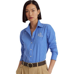 LAUREN Ralph Lauren Camisa de paño fino de algodón a rayas