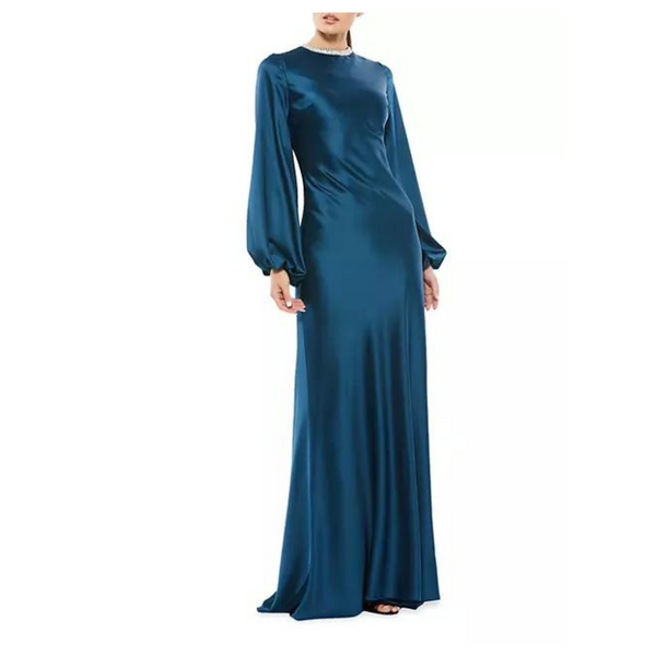 Vestido tubo de satén Leena de Mac Duggal