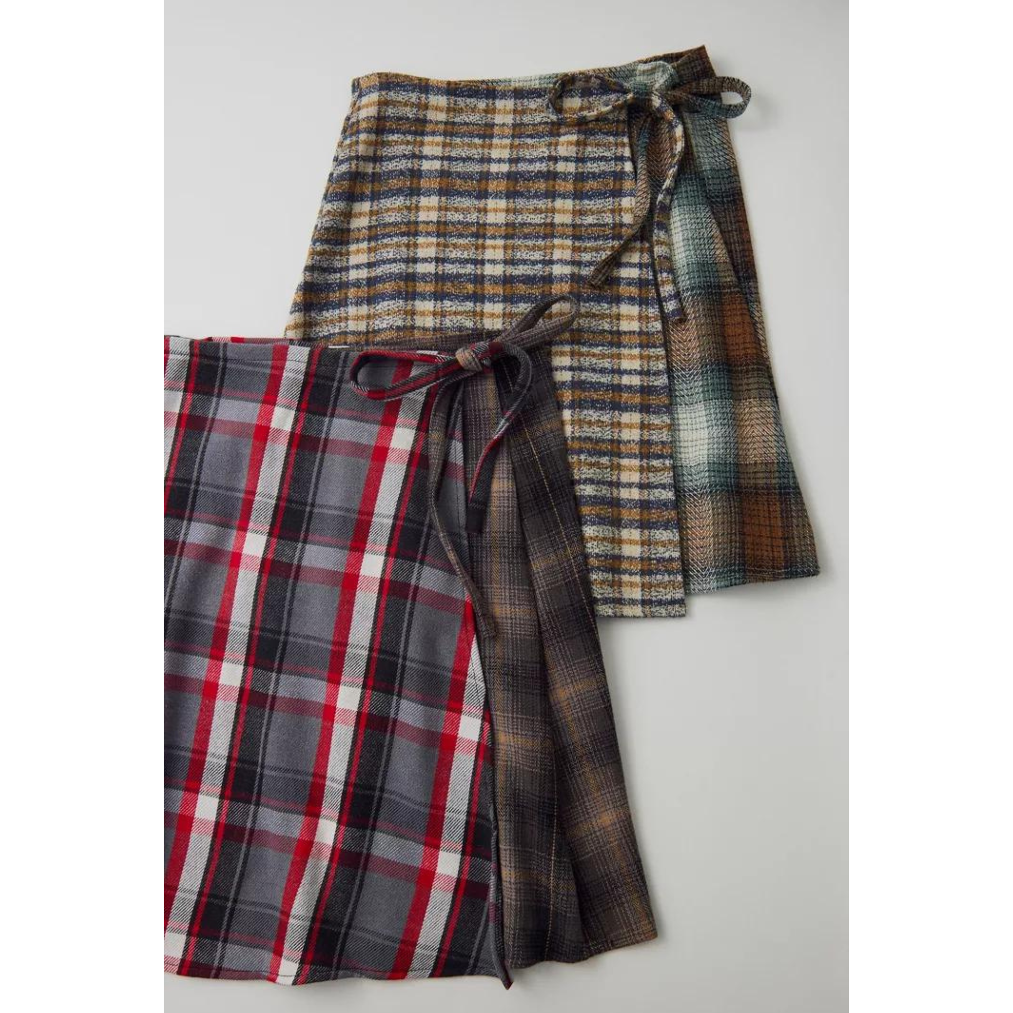 Urban Renewal Remade Heavy Flannel Wrap Skirt