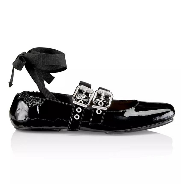 Zapatos planos con cordones de charol Raika de Schutz