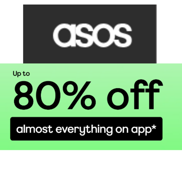 ASOS: ¡¡80 % DE DESCUENTO EN LA APLICACIÓN!!