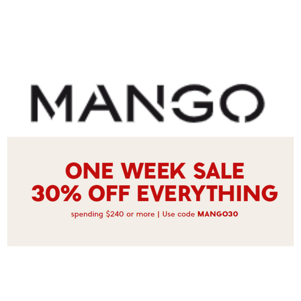 Mango: ¡¡30% DE DESCUENTO EN TODO!!