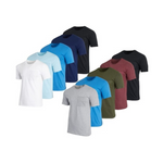 Paquete de 5 camisetas RE de algodón con cuello redondo y bolsillo para hombre