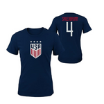 Outerstuff Camiseta de manga corta con nombre y número de fútbol estadounidense para jóvenes y niños
