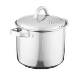 Oster Sangerfield Stainless Steel Cookware 5-Quart Pasta Pot w/Steamer & Strainer Lid