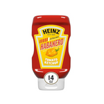 Ketchup de tomate Heinz mezclado con botella de habanero, exprimido de 14 oz